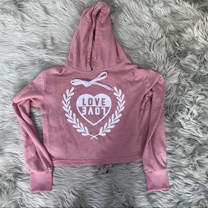 🥳Pink Cropped Hoodie